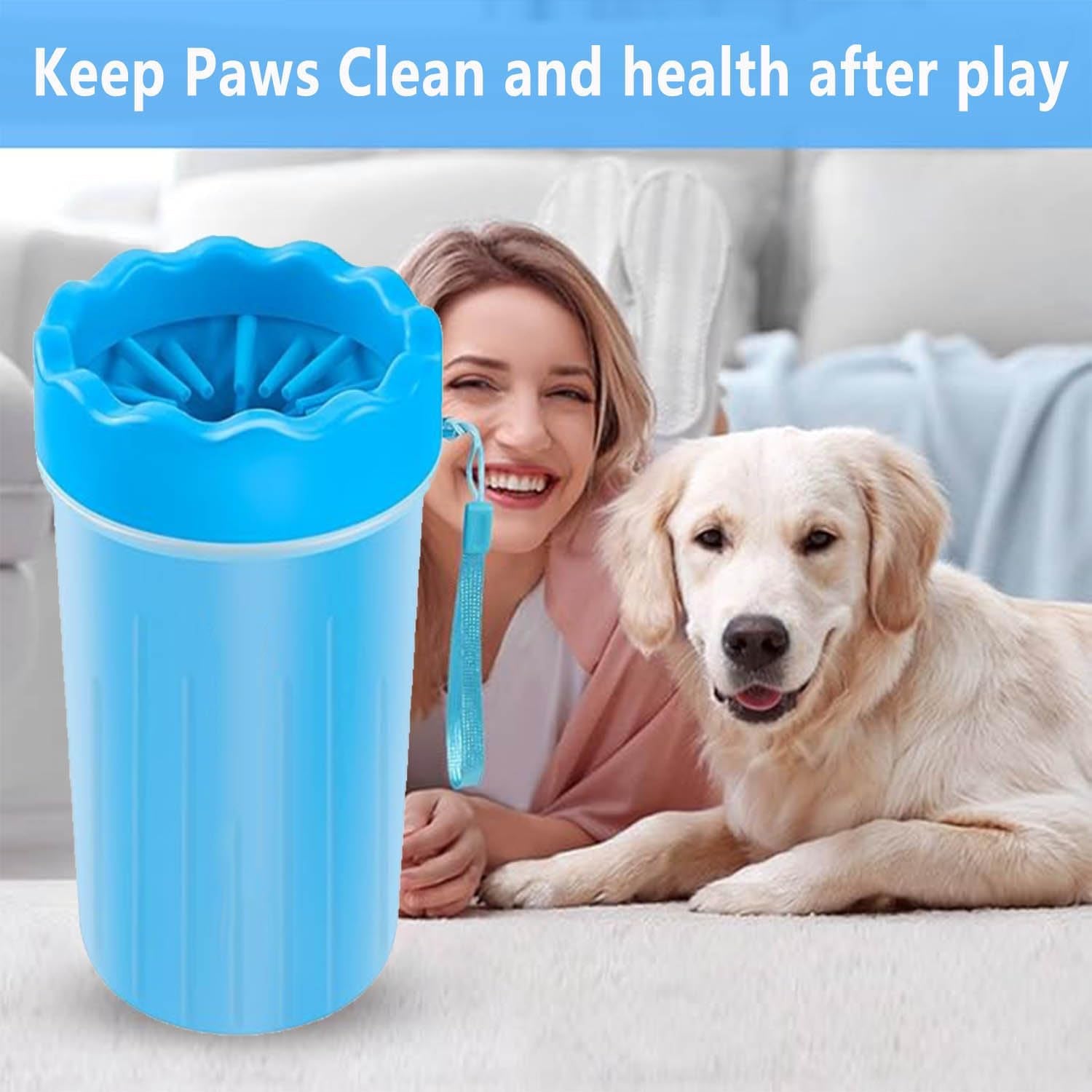 Paw Cleaner with Towel and Brush